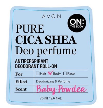 AVON Pure Cica Shea Baby Powder PDP - AVON Pure Cica Shea Baby Powder PDP